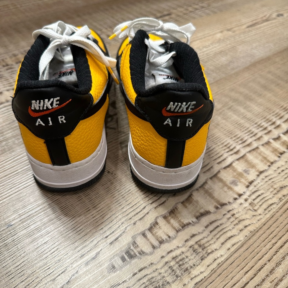 Nike Kids Air Sneakers - Yellow, Black, and White